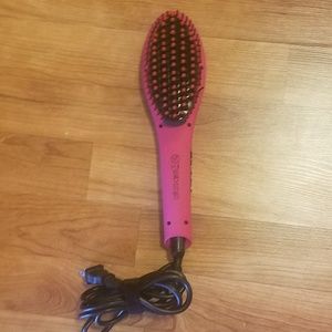 Hairbrush straightener